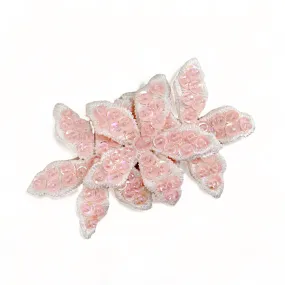 Designer Autumn Pink Flower Barrette