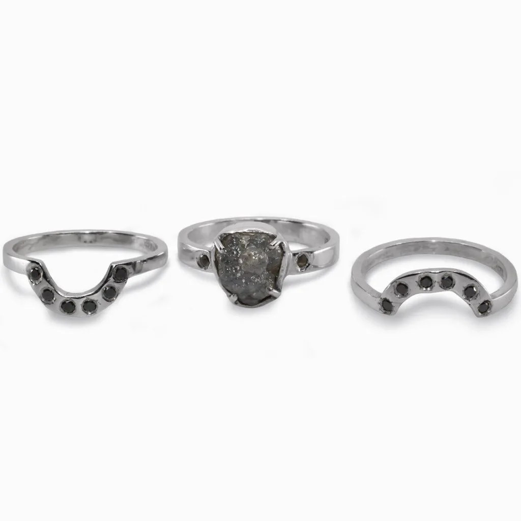 Diamond and Onyx Ring