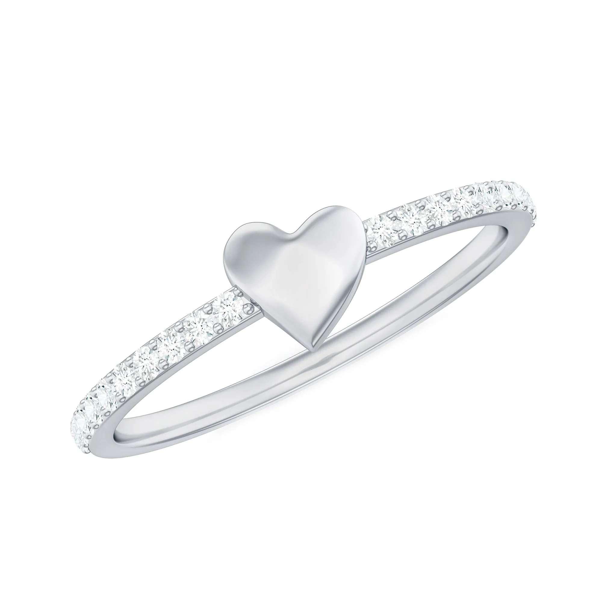 Diamond Heart Promise Ring for Her