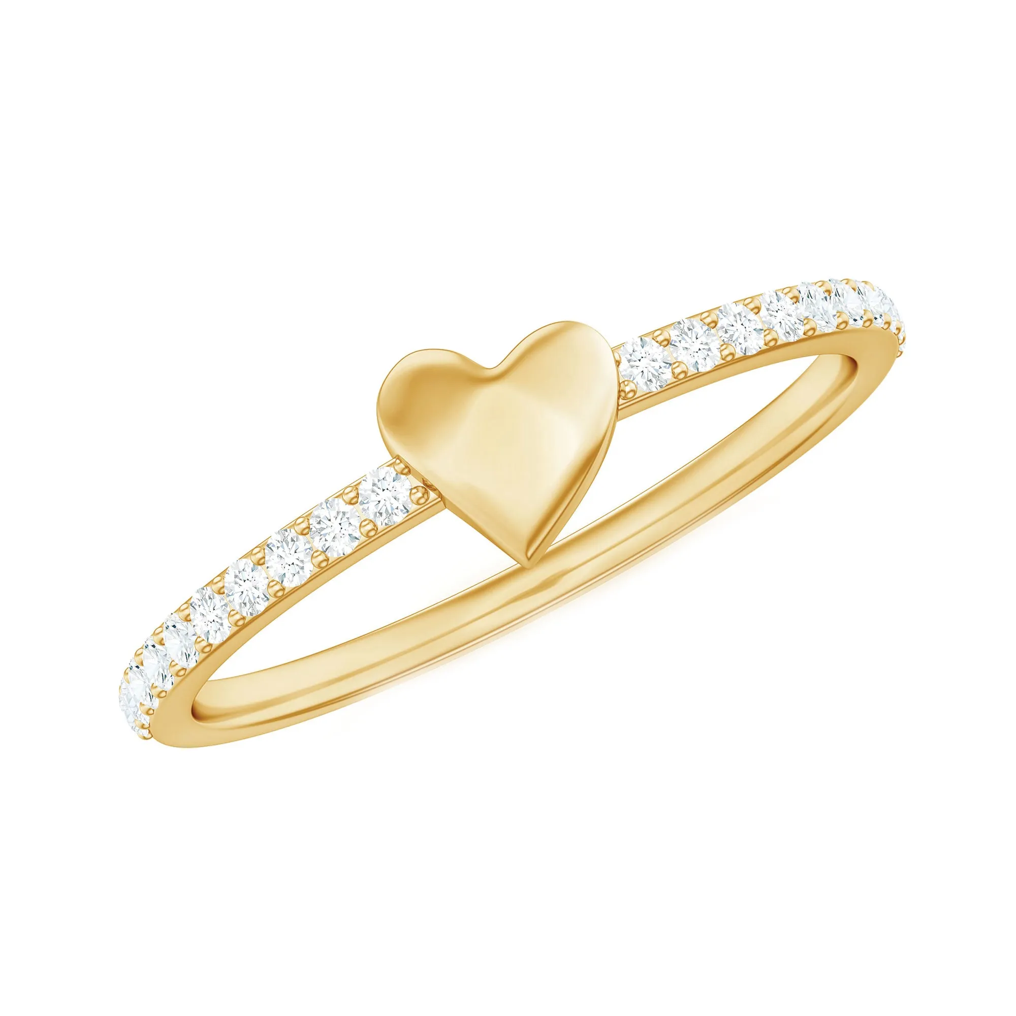 Diamond Heart Promise Ring for Her