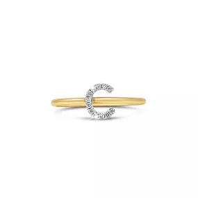 Diamond Mini Initial Ring