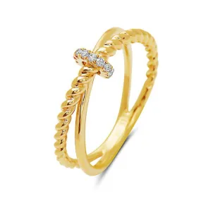 Diamond Rondell Beaded Ring