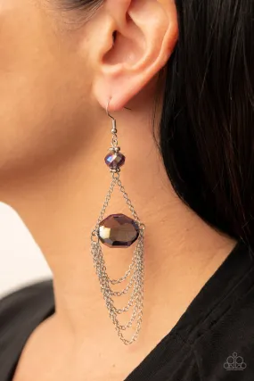 Earrings Ethereally Extravagant - Purple E2460