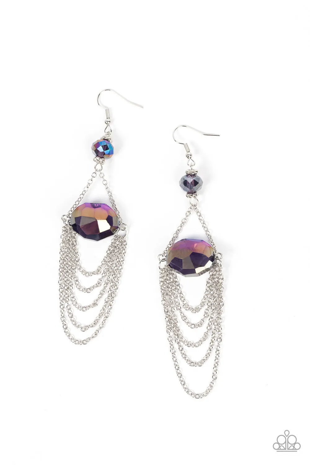 Earrings Ethereally Extravagant - Purple E2460