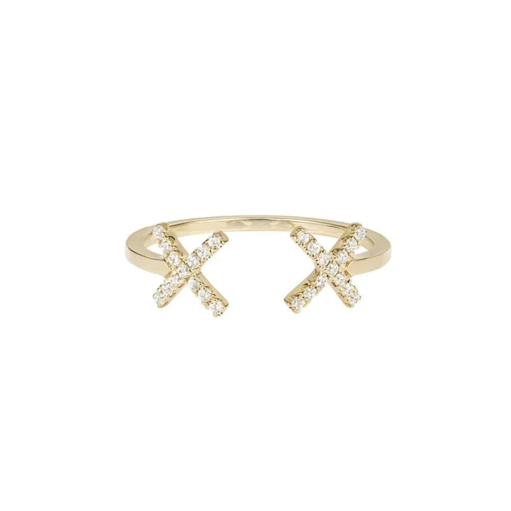 ELEMENTS Diamond Cross Ring