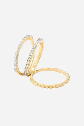 Ella Stein Diamonds & Bubbles of Gold Stackable Ring in Gold - Size 8