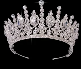 Elliptical Zircon Wedding Bridal Crown