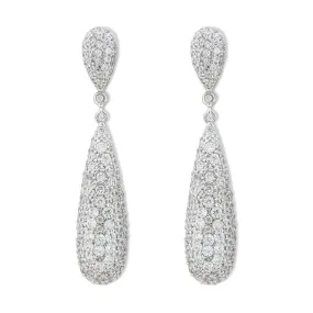 Elongated Pave CZ Earrings