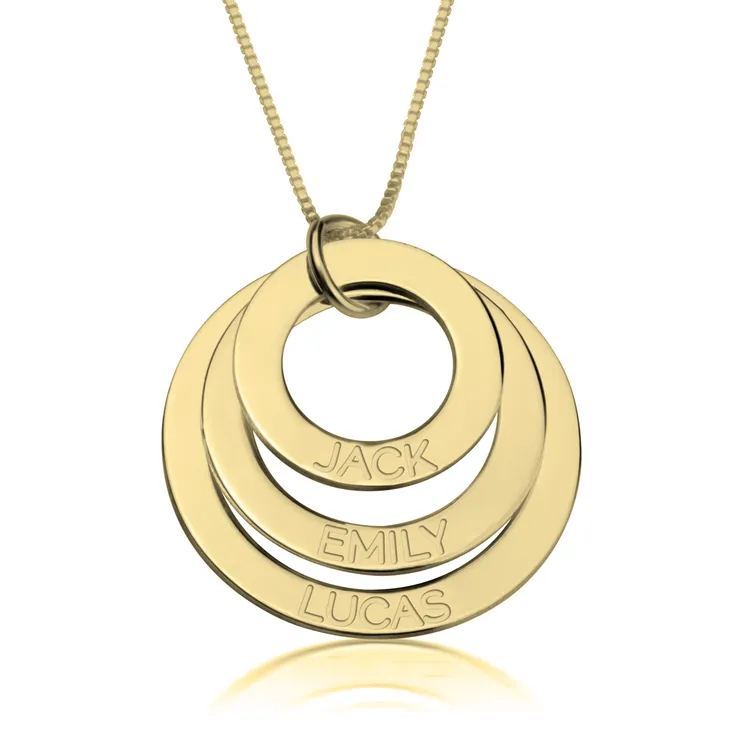 Engraved Mother Necklace - 24k Gold Plated