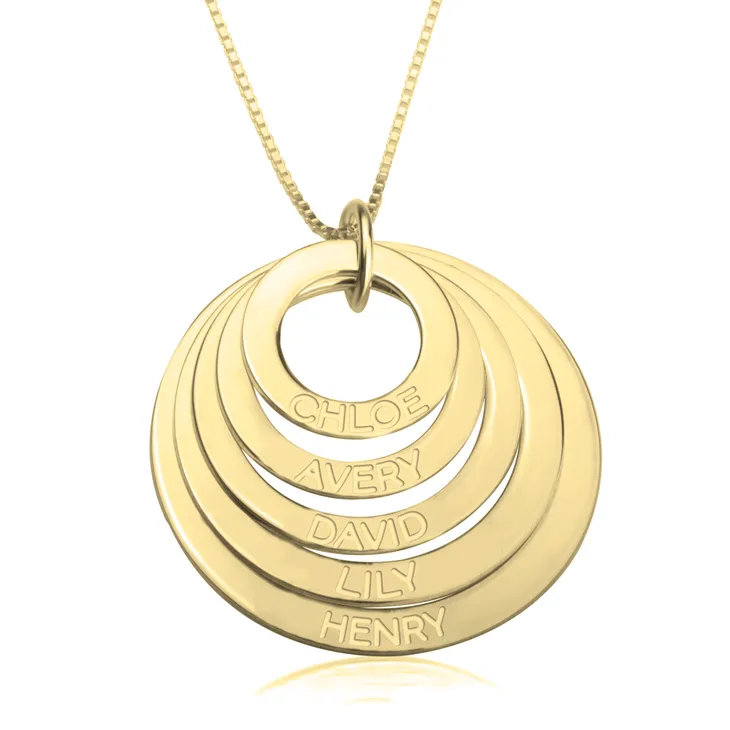 Engraved Mother Necklace - 24k Gold Plated