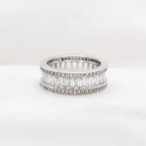 Eternity Band Ring | Silver Cubic Zirconia Eternity Band