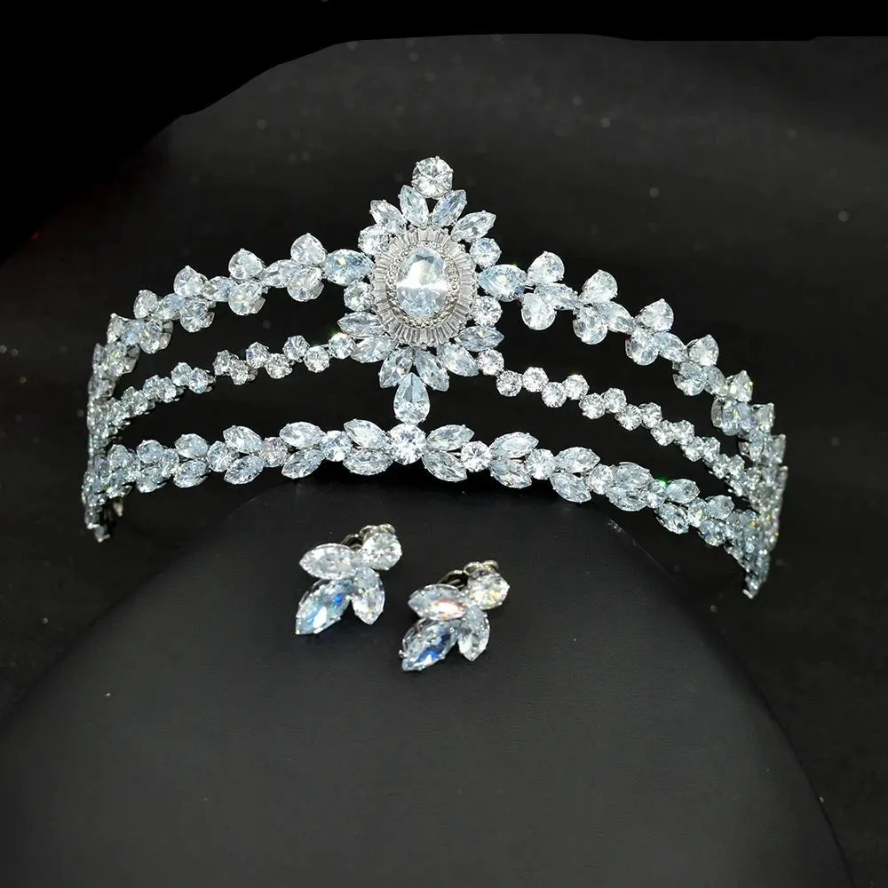 European Headdress Royal Bridal Crown Wedding Hair Band Accessory