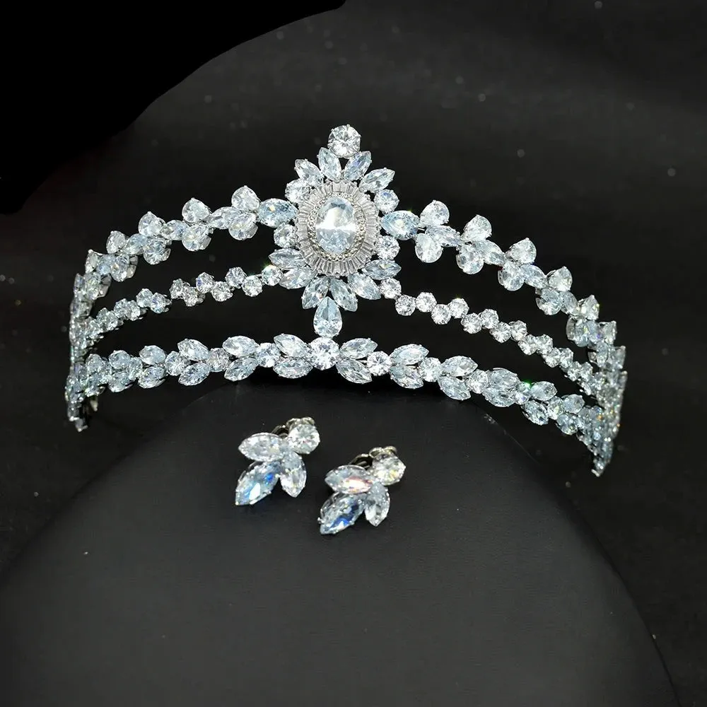 European Headdress Royal Bridal Crown Wedding Hair Band Accessory