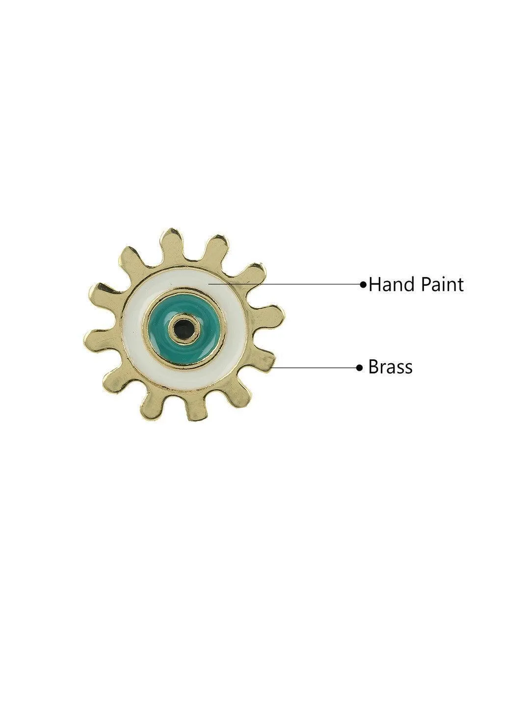 Evil Eye Round Stud Ivory