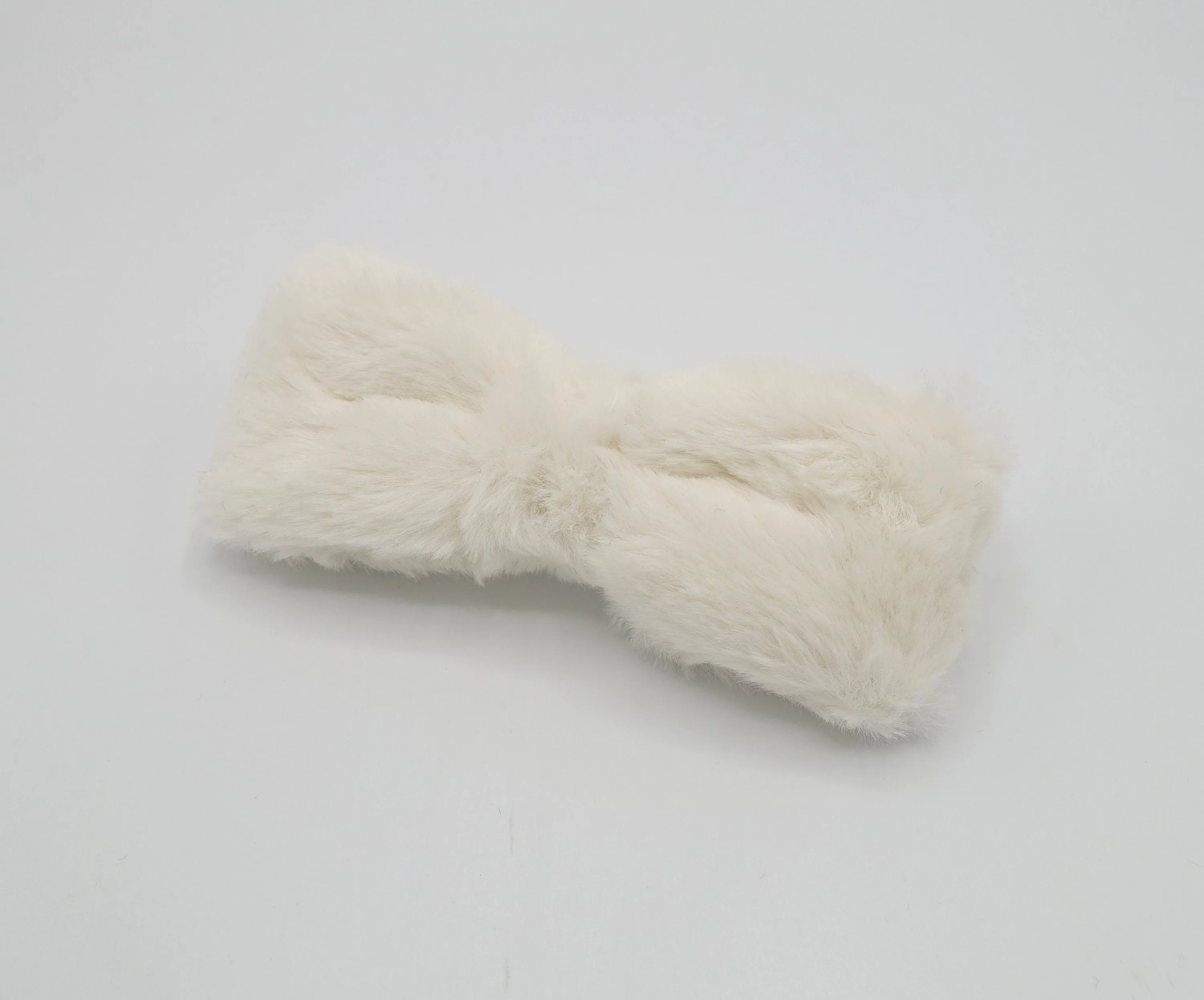 fabric fur hair bow soft Winter hair accessory for women