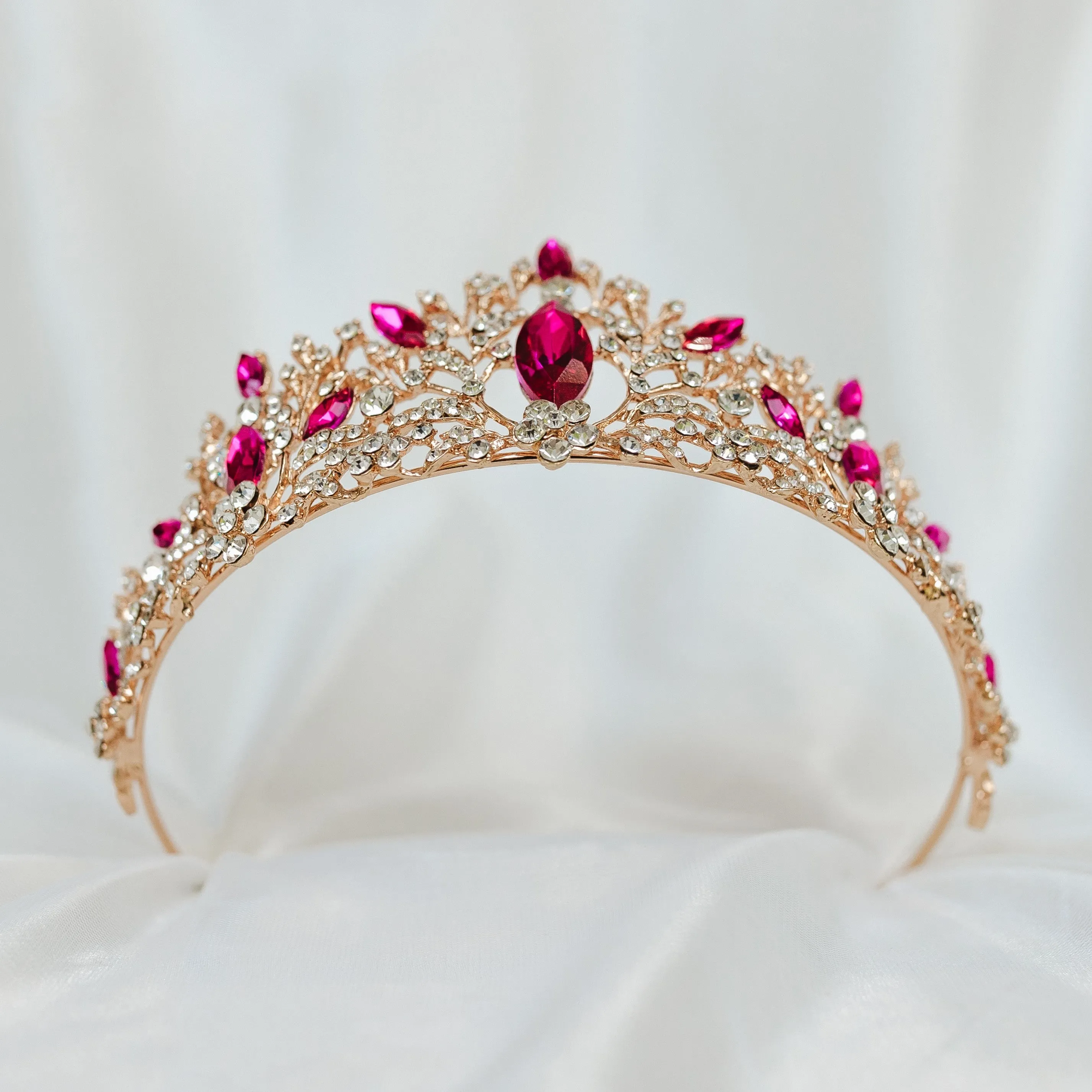 Felicity's Tiara in Hot Pink & Gold