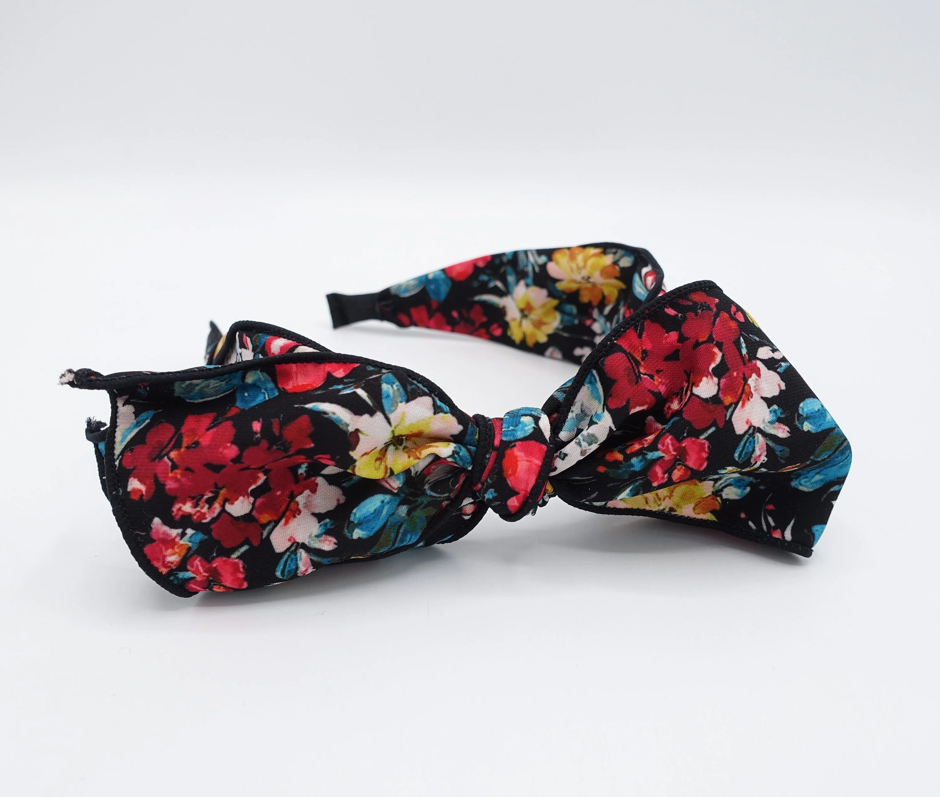 floral bow headband for women