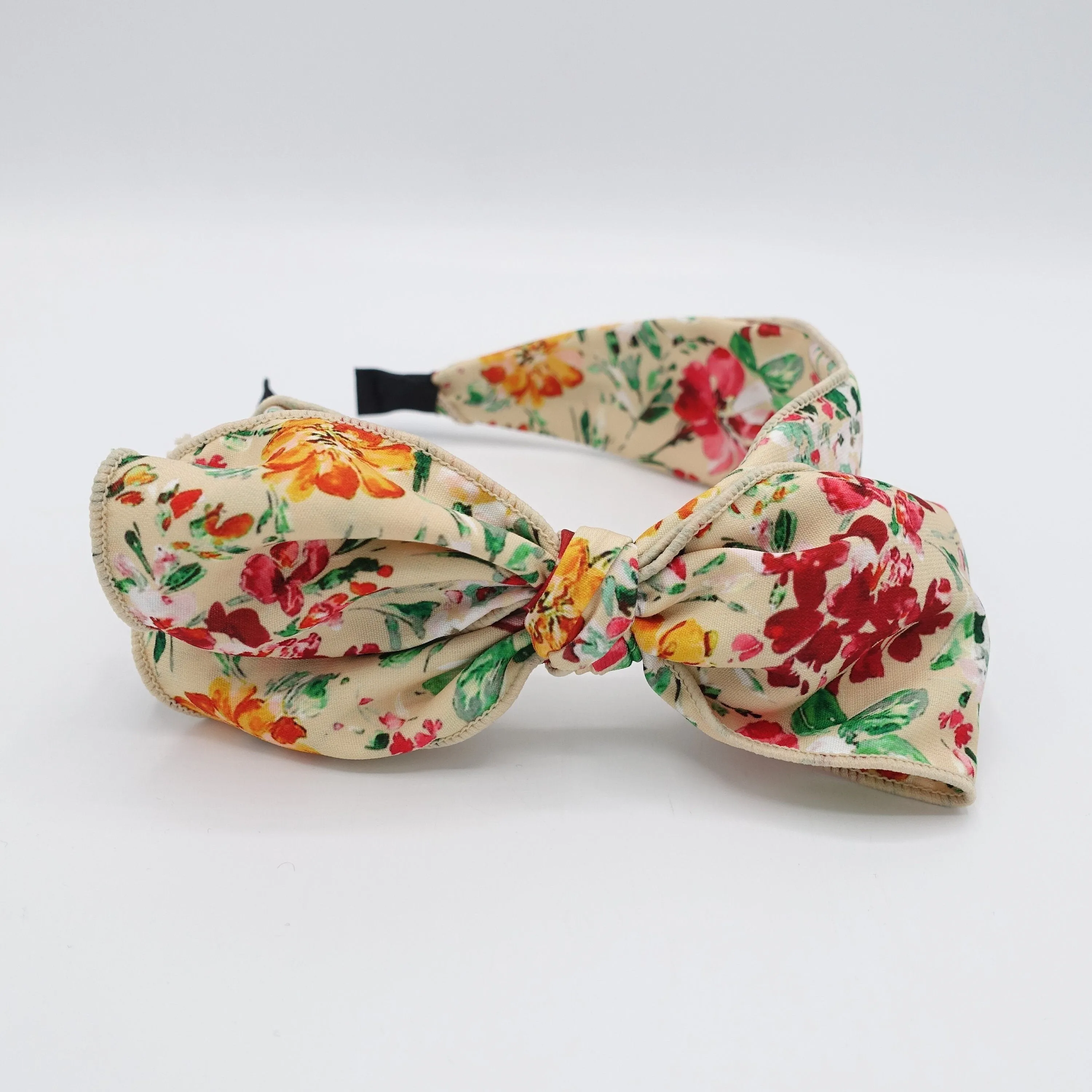 floral bow headband for women