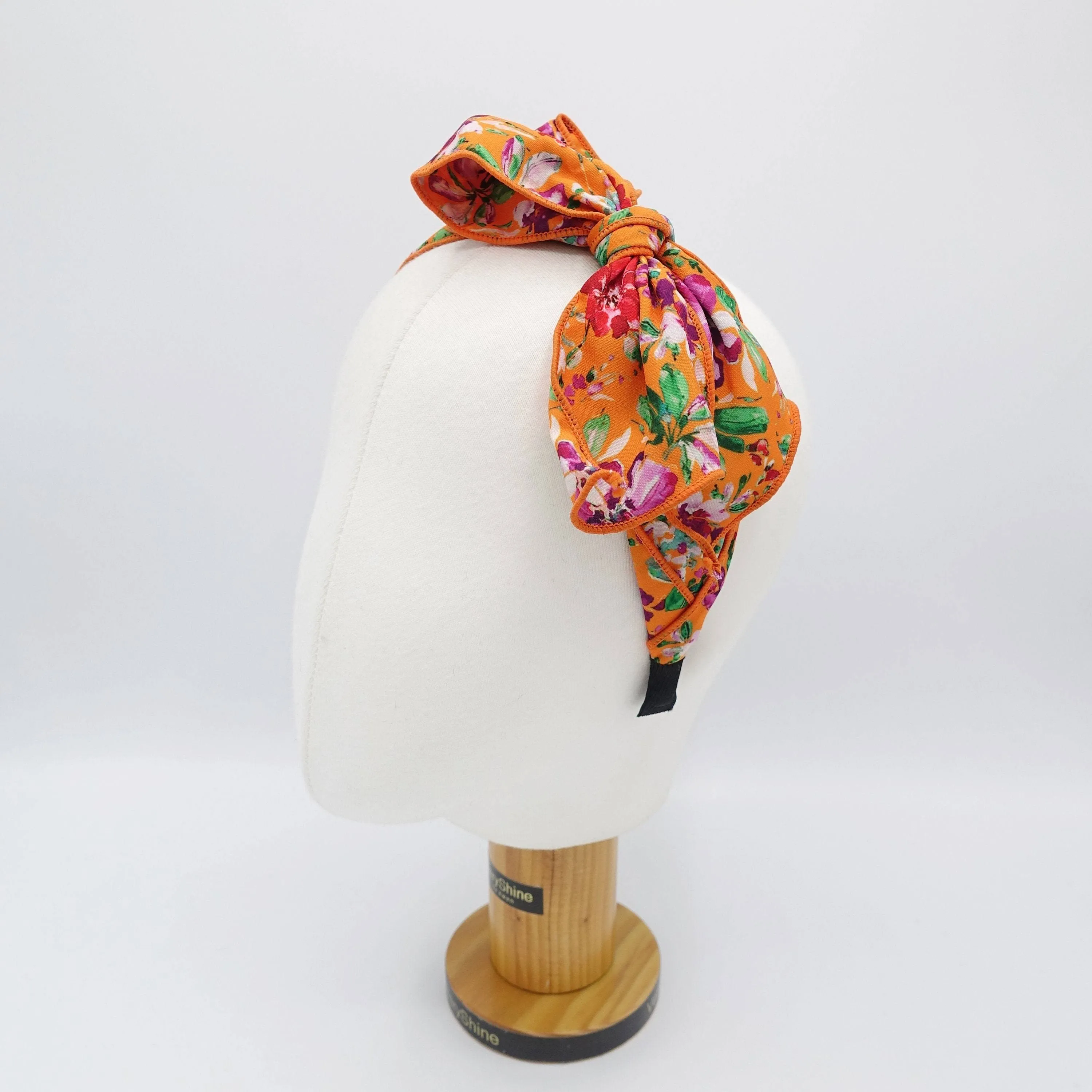 floral bow headband for women