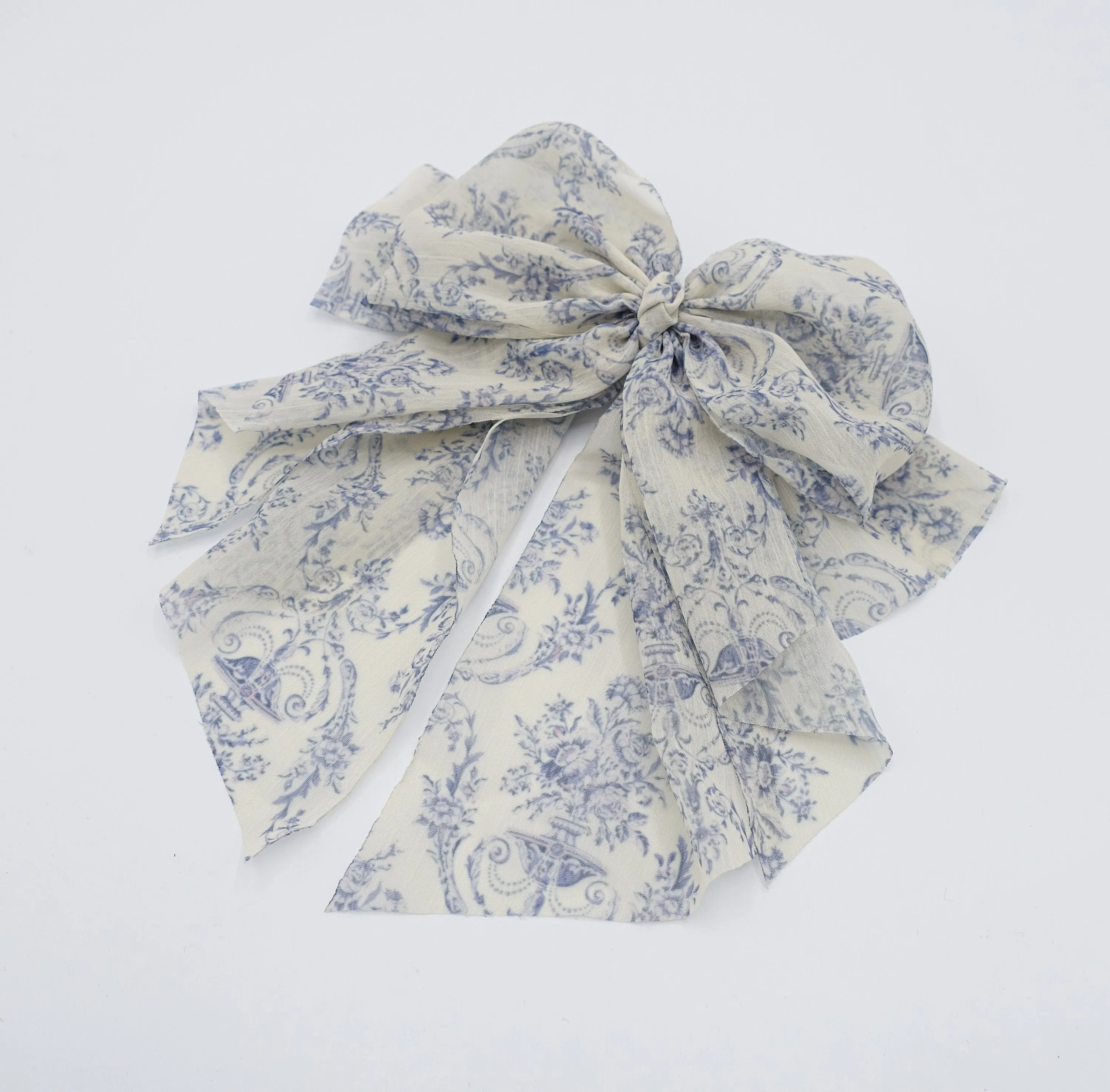 floral hair bow, paisley hair bow, floral paisley hair bow for women