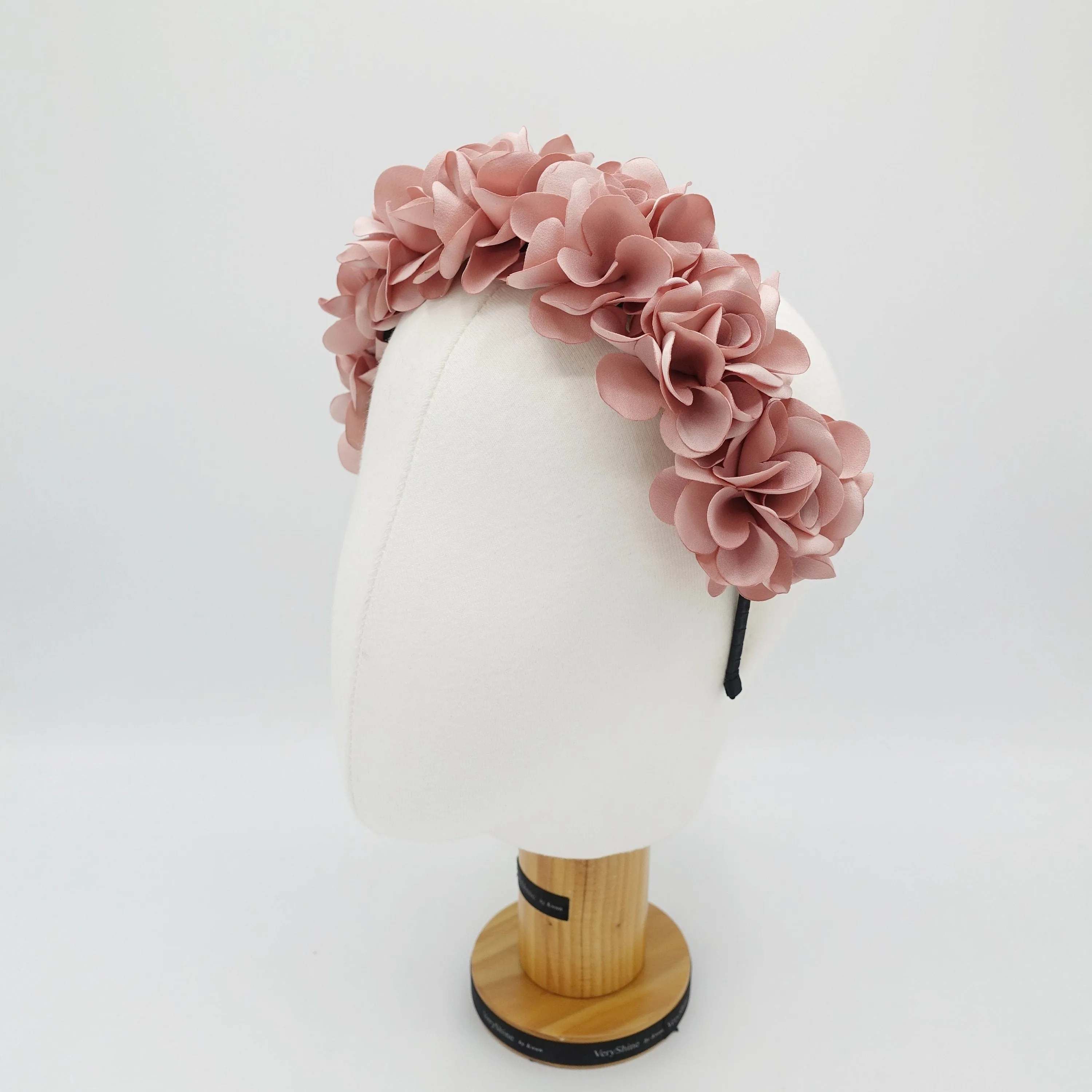 floral headband handmade wild rose flower embellished floral headband