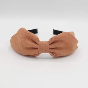 folded hair bow headband for women