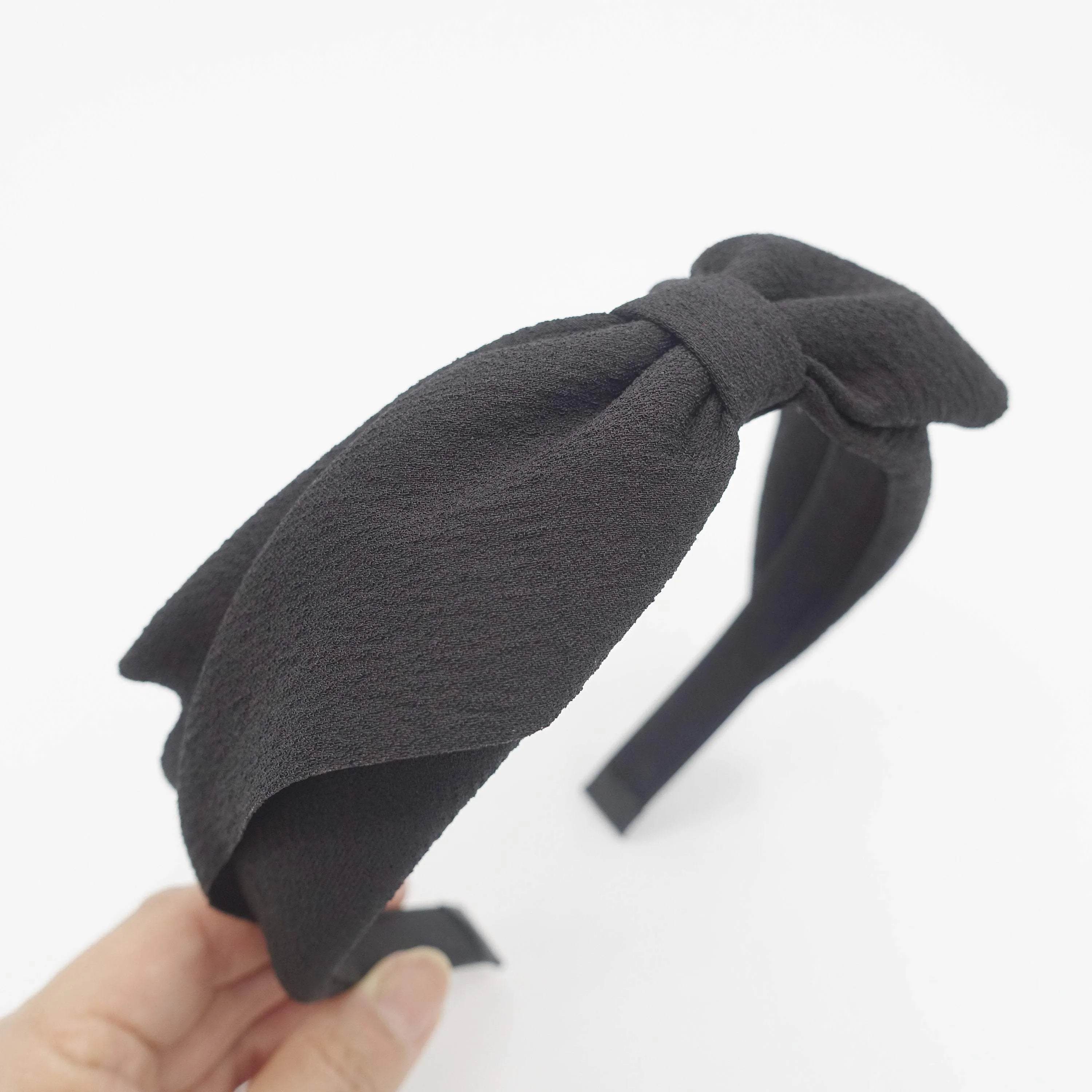 folded hair bow headband for women