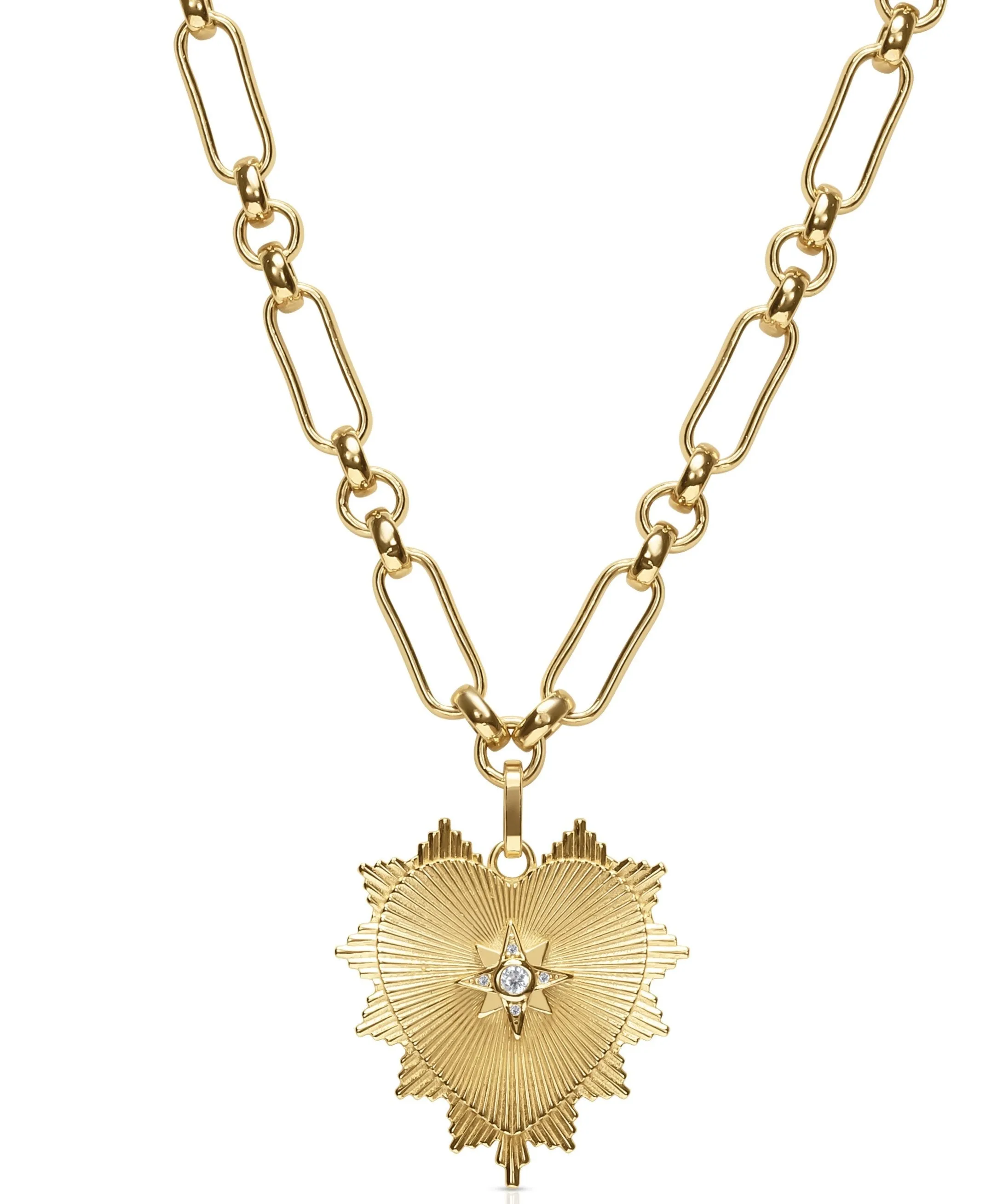 Full of Love: Golden Heart Chain Necklace