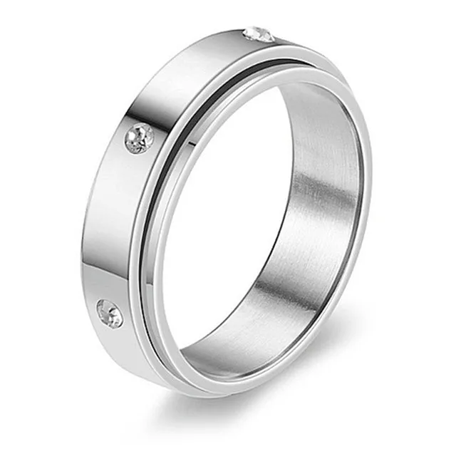 Funki Buys | Rings | Titanium Wedding Spinner Ring | Wedding Band 1 Pcs