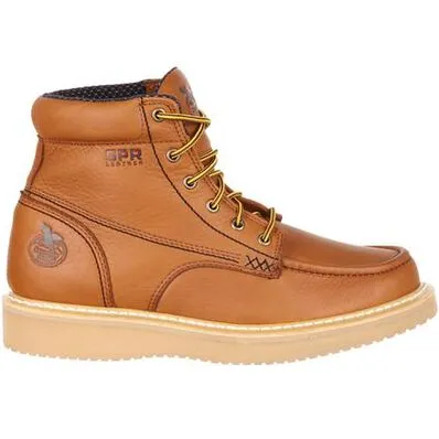 Georgia Boots GB00177 Men's Moc Toe 6" Wedge Sole Work Boot