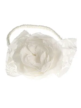 Girl's Headband with jacquard linen flower-HAPINESS