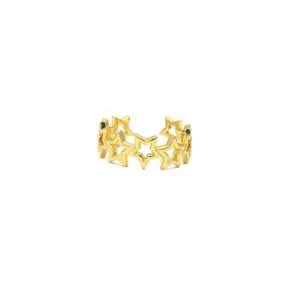 Gold Adjustable Star Ring