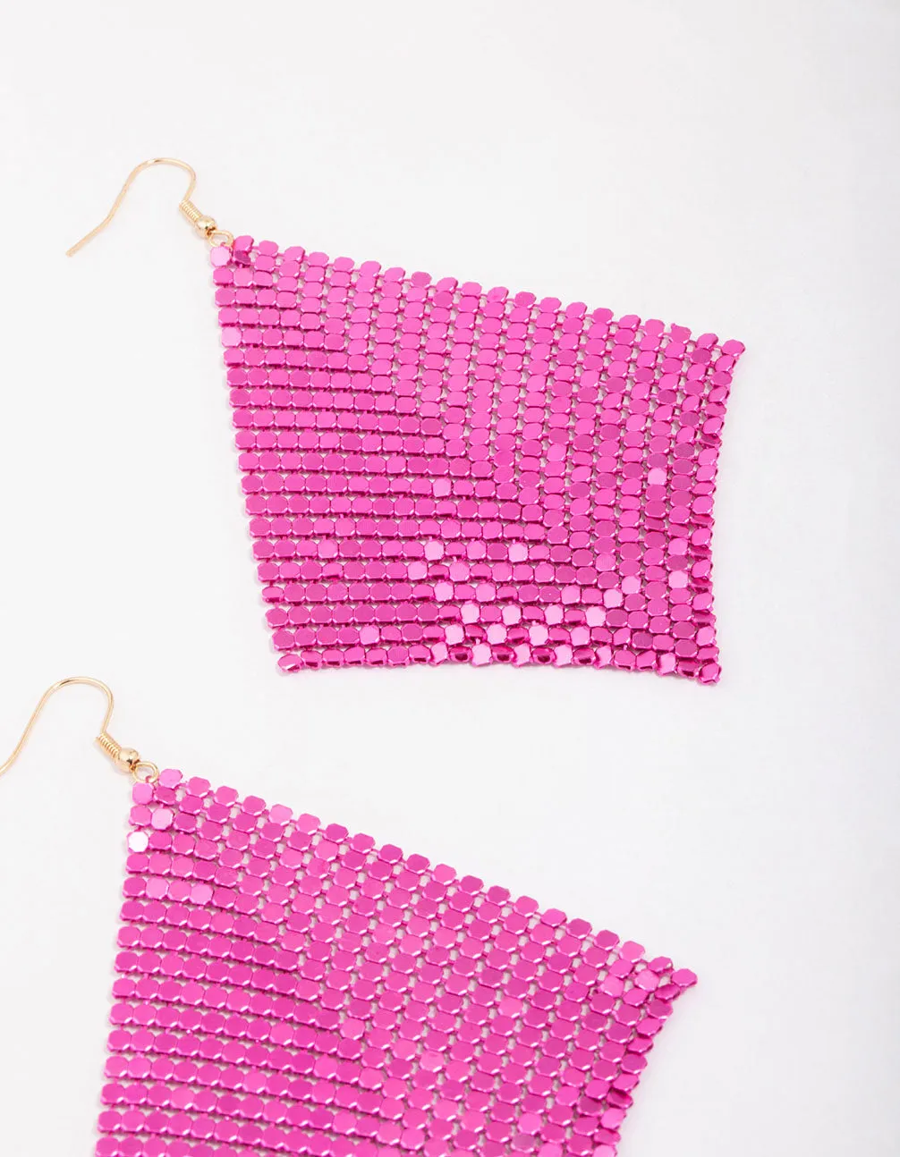 Gold & Pink Waterfall Drop Earrings