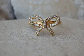 Gold Bow Ring