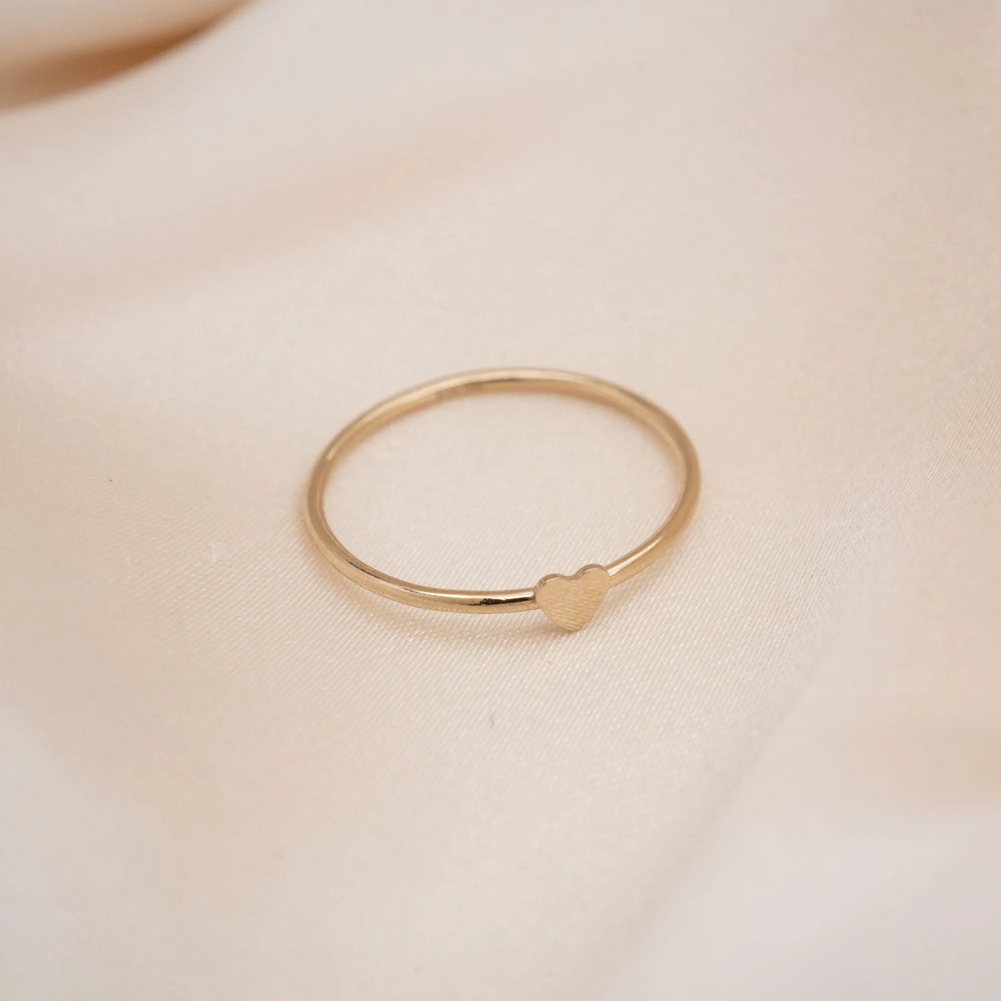 Gold Filled Heart Stacker Ring