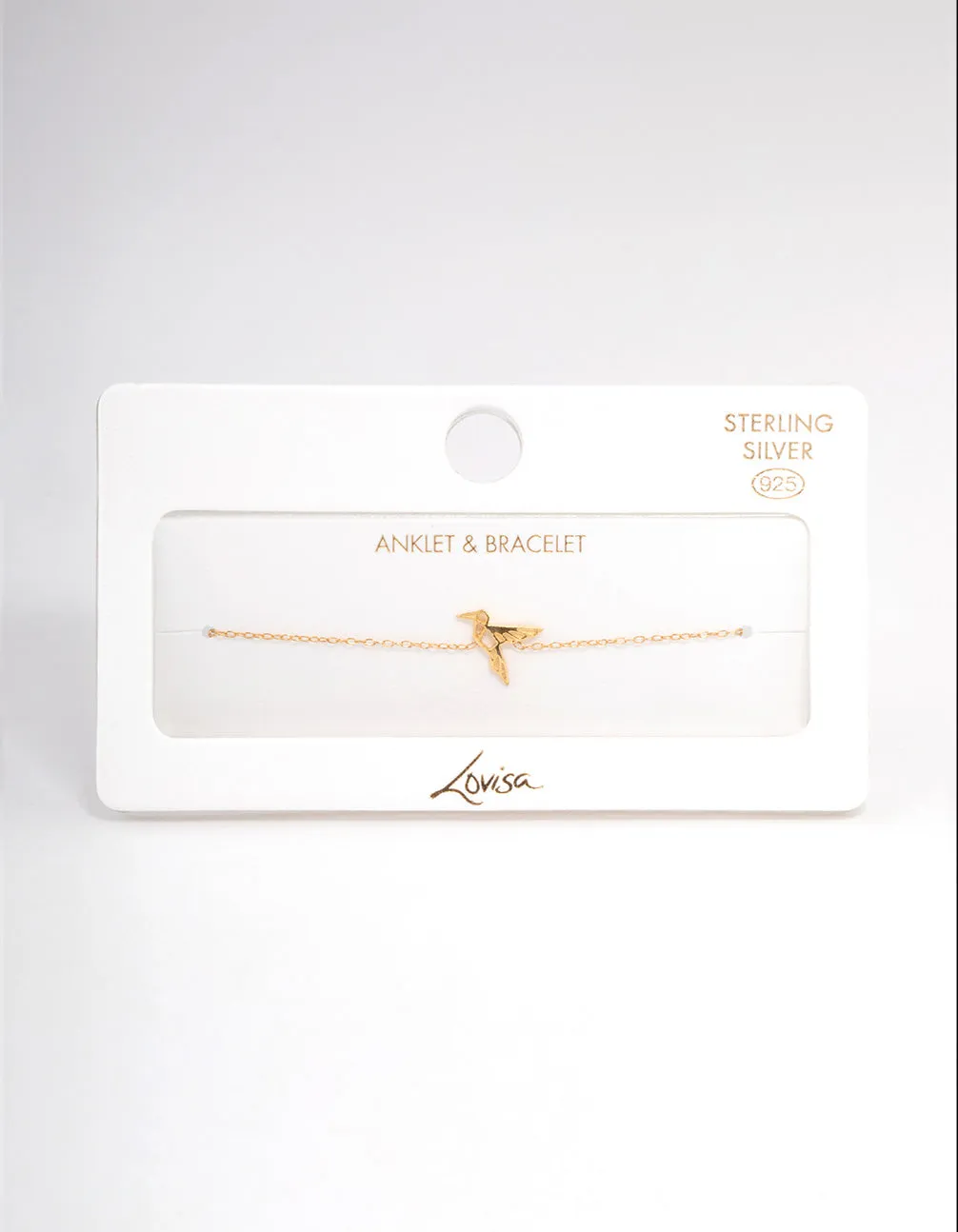 Gold Plated Sterling Silver Origami Bird Bracelet