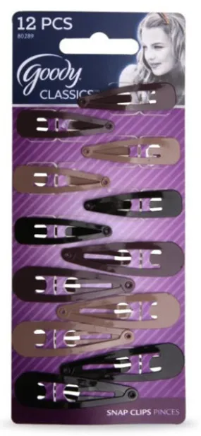 GOODY - Classics Barrette Metal Contour - 12 Count