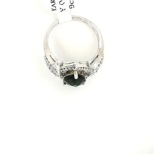 Green Halo Style CZ Ring