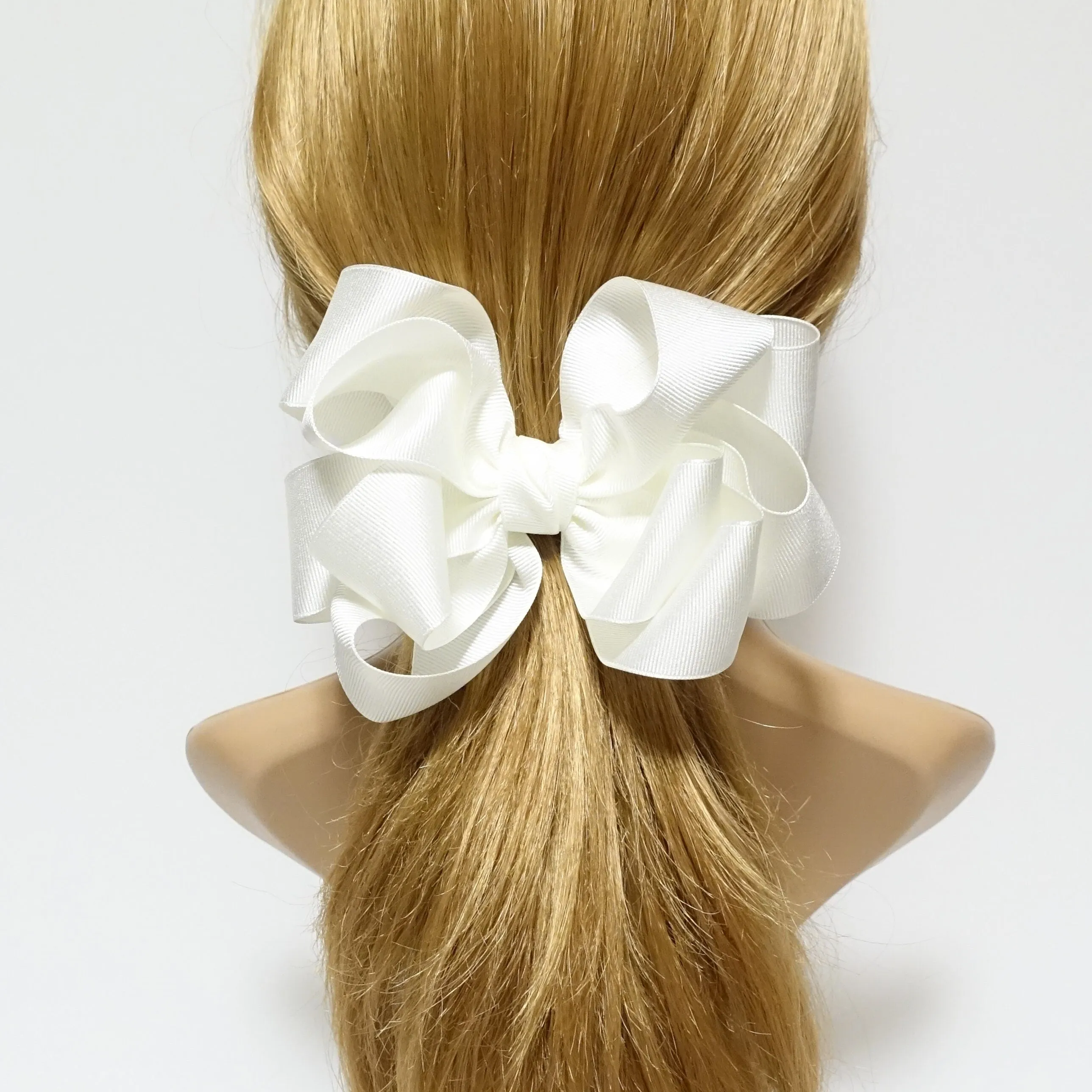 grosgrain 10 wing hair bow barrette flower bow hair accessory for women