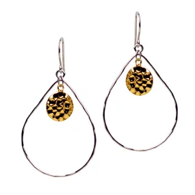 Hammered Dangle Chandelier Earrings