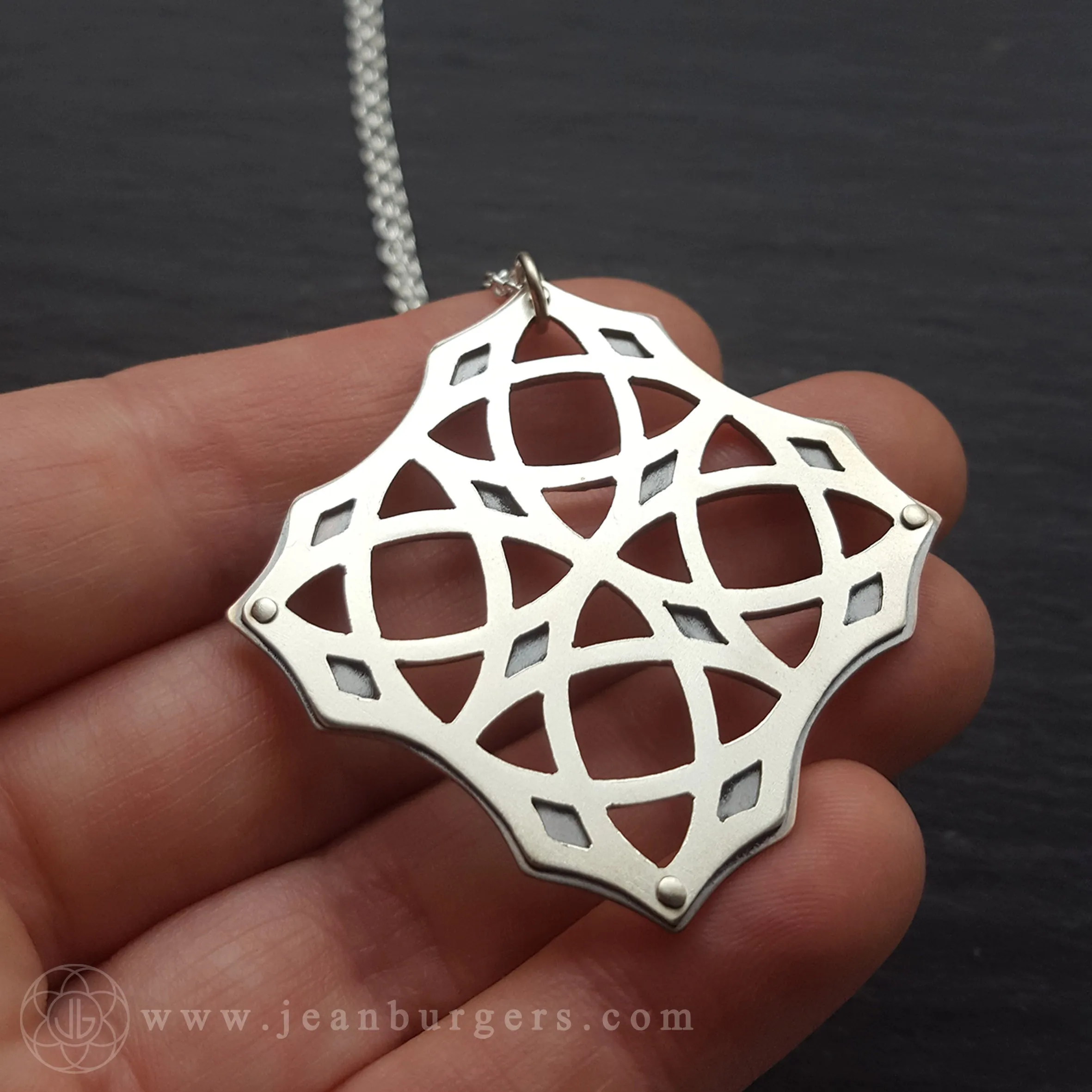 Handcut Geometric Pendant