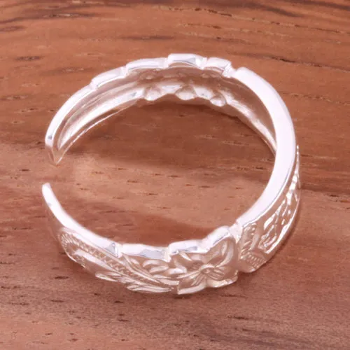 Hawaiian Scroll KUUIPO Cut Out Edge Toe Ring