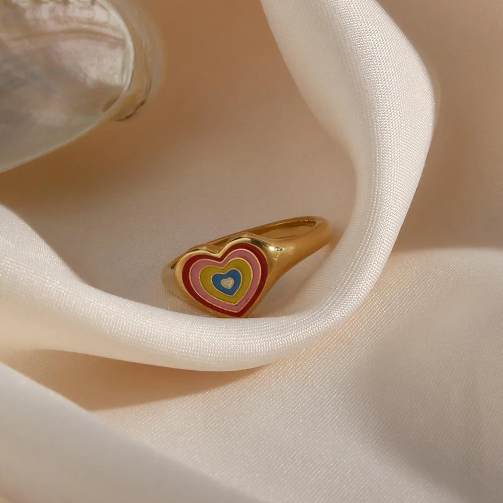 Heart Lollipop Pattern Ring