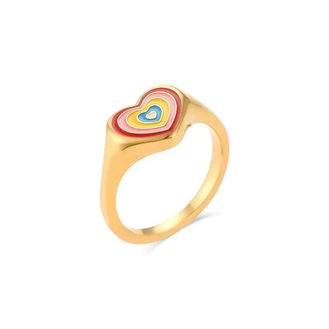 Heart Lollipop Pattern Ring