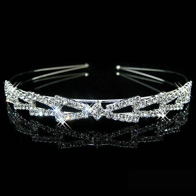 HOT Sale Charm Wedding Bridal Bridesmaid Tiara Crown Headband Heart Flower Girls Love Crystal Rhinestone Party Jewelry 18 styles