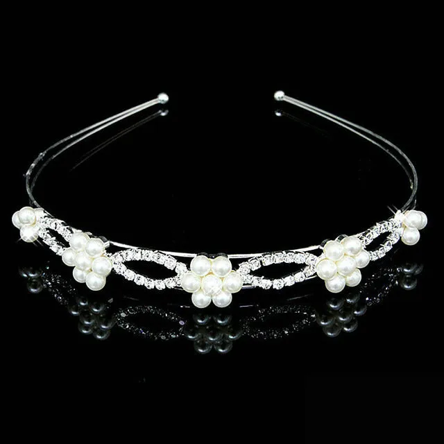 HOT Sale Charm Wedding Bridal Bridesmaid Tiara Crown Headband Heart Flower Girls Love Crystal Rhinestone Party Jewelry 18 styles