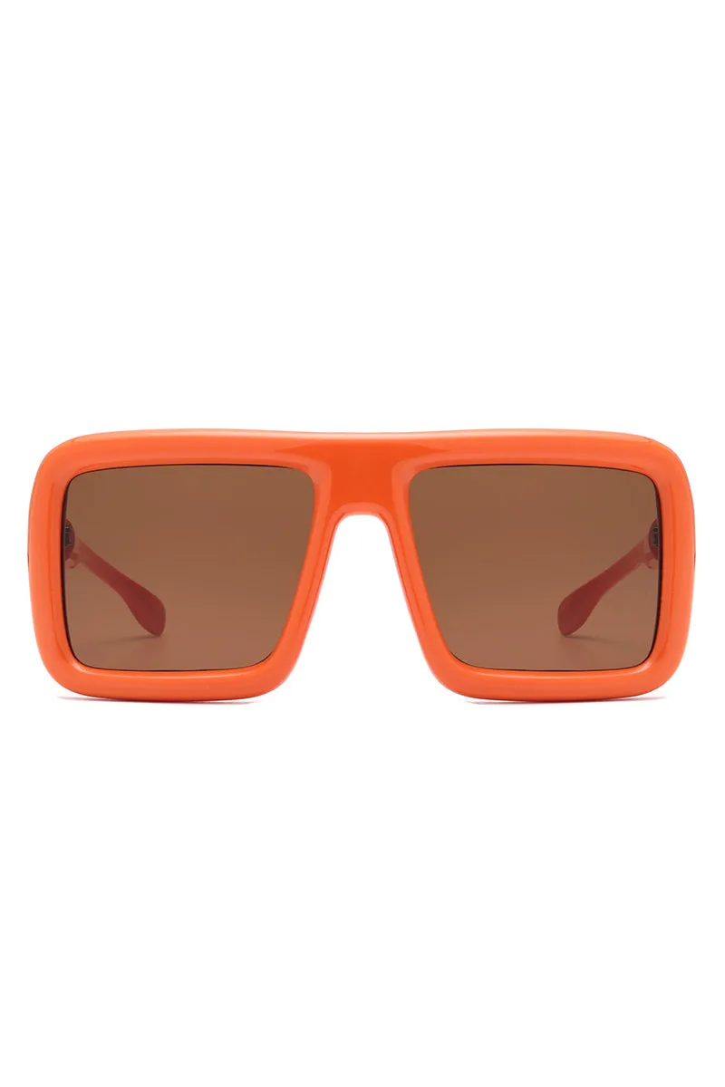 Hype - Oversized Square Flat-Top Women's Fashion Sunglasses