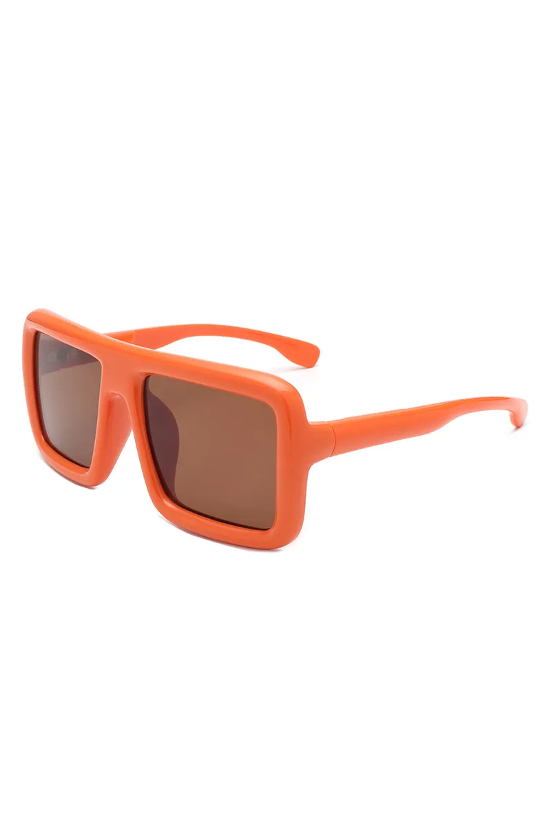 Hype - Oversized Square Flat-Top Women's Fashion Sunglasses