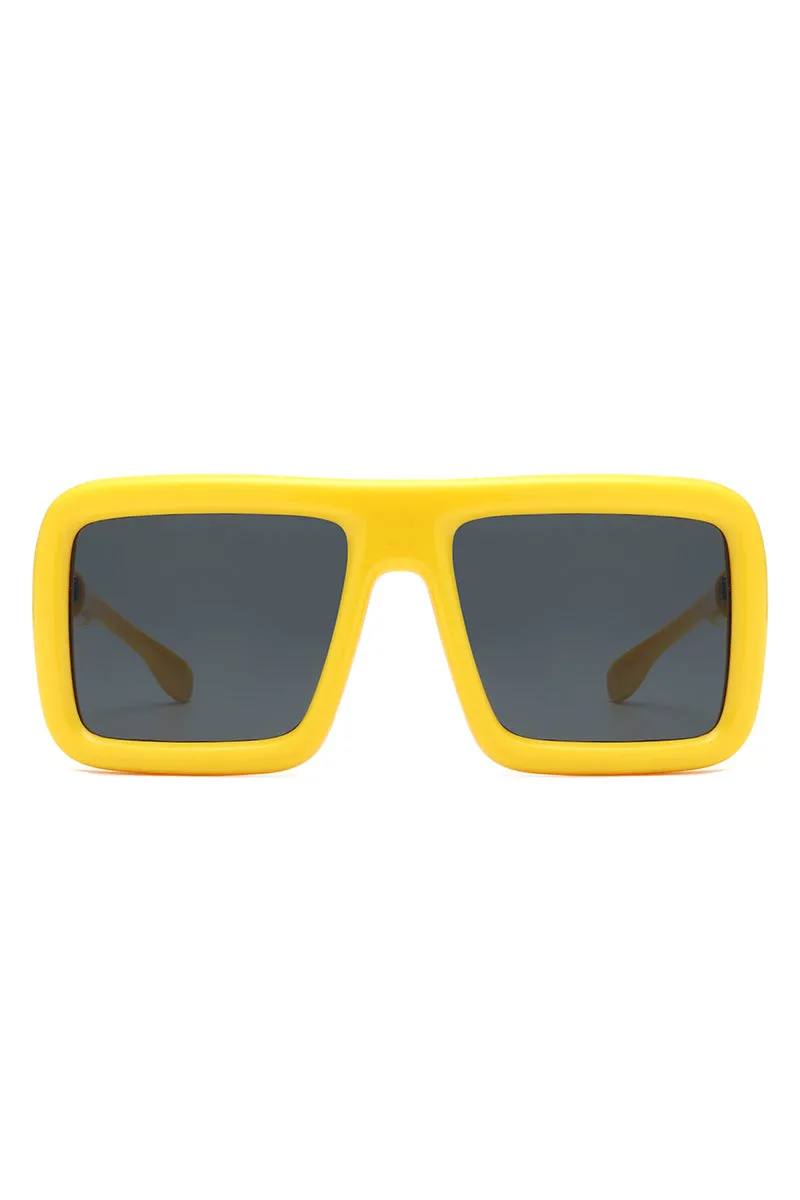 Hype - Oversized Square Flat-Top Women's Fashion Sunglasses