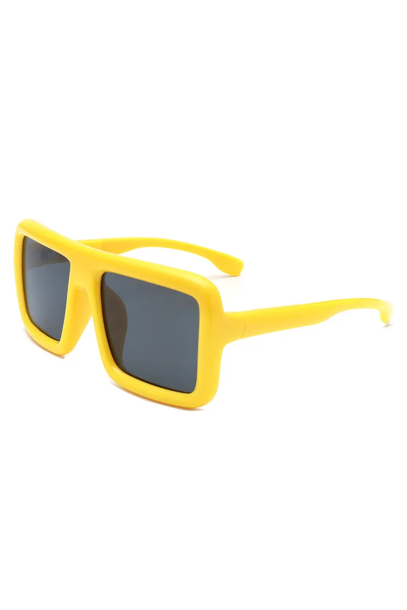 Hype - Oversized Square Flat-Top Women's Fashion Sunglasses